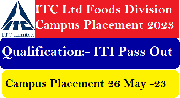 ITC Ltd Foods Division Campus Placement 2023