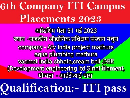6th Company ITI Campus Placements 2023