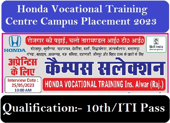 Honda Vocational Training Centre Campus Placement 2023