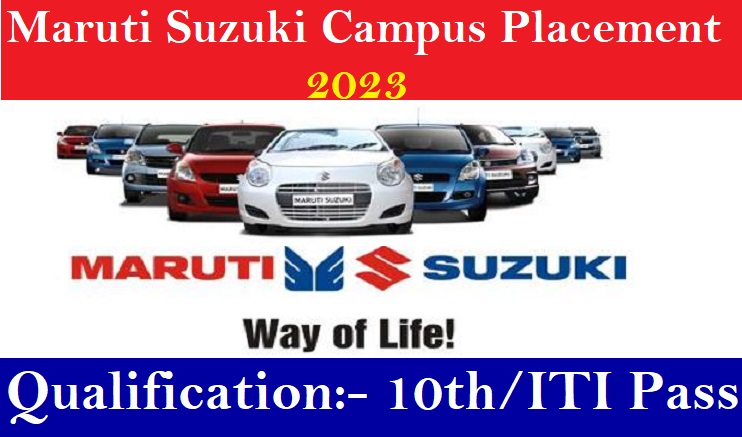 Maruti Suzuki Pvt Ltd Campus Placement 2023