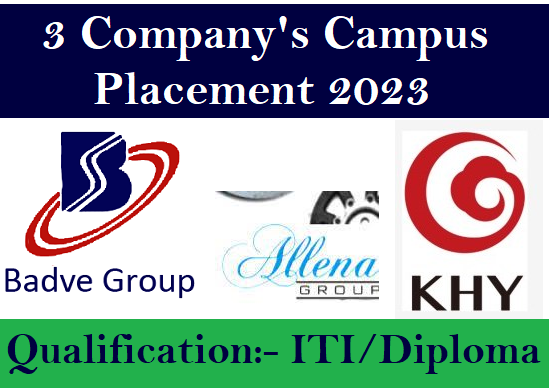 3 Company's Campus Placement 2023