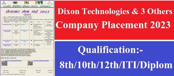 Dixon Technologies and 3 Others Company Placement 2023