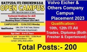 Volvo Eicher & Others Company Campus Placement 2023