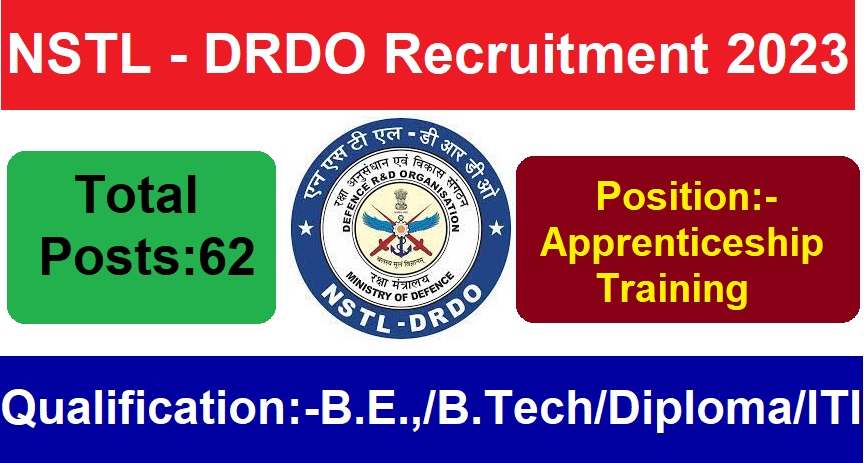 NSTL - DRDO Recruitment 2023