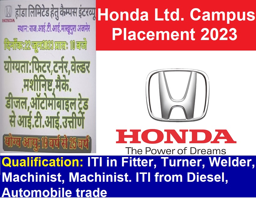 Honda Limited Campus Placement 2023