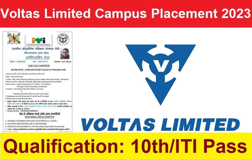 Voltas Limited Campus Placement 2023
