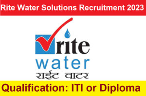 Rite Water Solutions Recruitment 2023