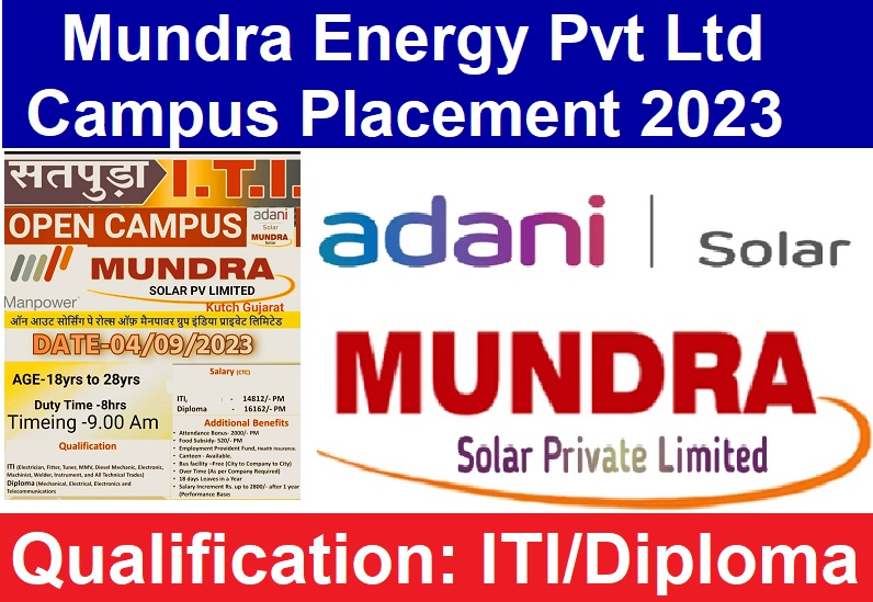 Mundra Energy Pvt Ltd Campus Placement 2023