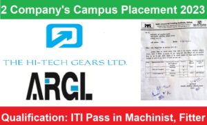 Hi-Tech & ARGL Ltd Company Campus Placement 2023