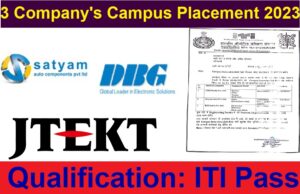 JTEKT India & 2 Others Company Campus Placement 2023
