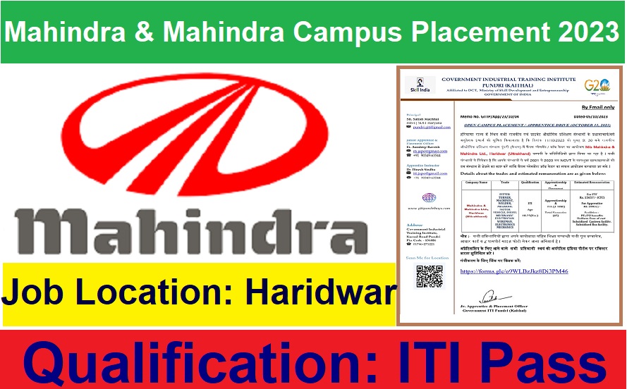Mahindra & Mahindra Ltd. Campus Placement 2023