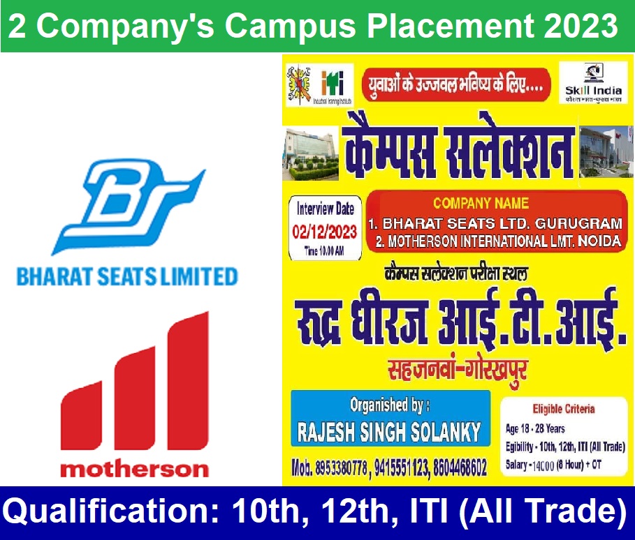 Bharat Seats & Motherson Campus Placement 2023