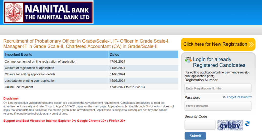 Nainital Bank PO Recruitment 2024 Notification