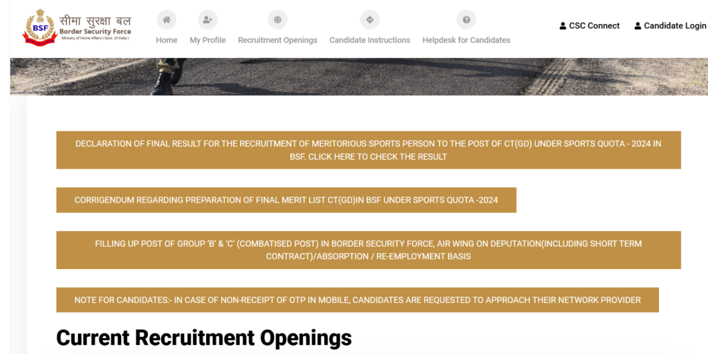 BSF Constable Recruitment 2025