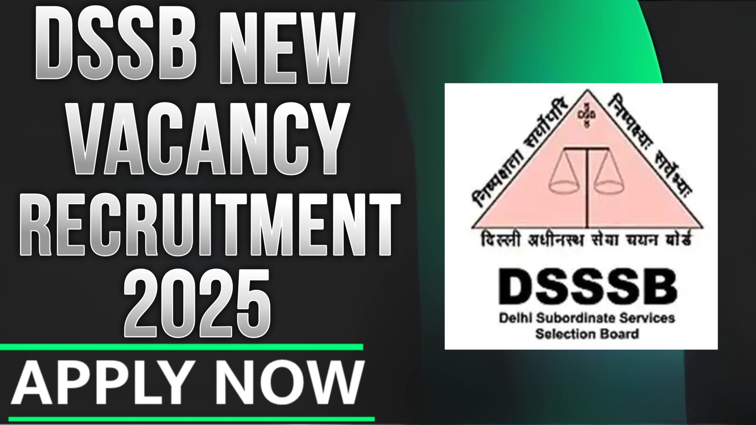 DSSSB Recruitment 2025
