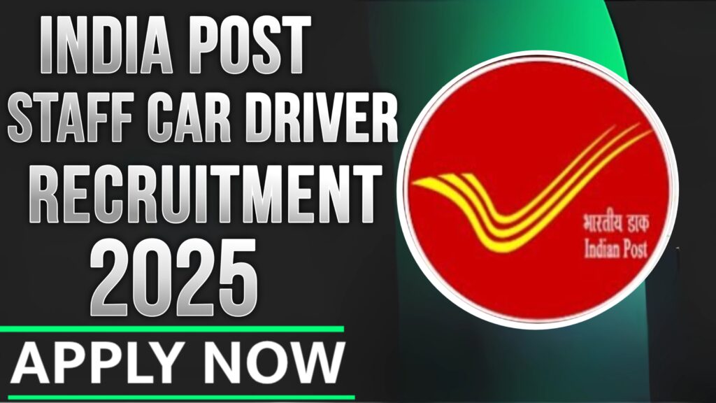 India Post Office Staff Car Driver Recruitment 2025